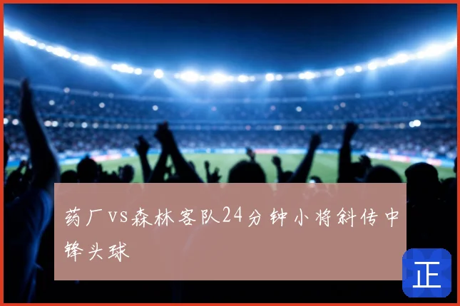 药厂vs森林客队24分钟小将斜传中锋头球